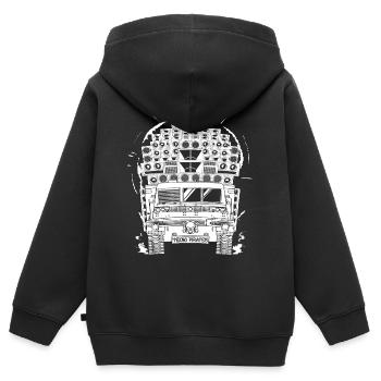 Tekno Pirates - Sweat Premium à capuche zippé enfant bio - noir - Dos - AI Model Kid Male (0cm)