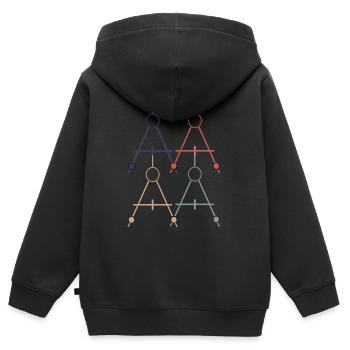 architecte - Sweat Premium à capuche zippé enfant bio - noir - Dos - AI Model Kid Male (0cm)