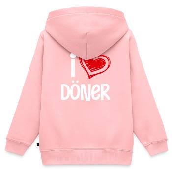 Döner Kebab - Kinder Premium Organic Zip Hoodie - Rosa - Hinten - AI Model Kid Female (0cm)