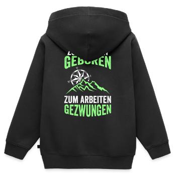Geocachen Geocacher Cache Caching Schatzsuche Lust - Kinder Premium Organic Zip Hoodie - Schwarz - Hinten - AI Model Kid Male (0cm)