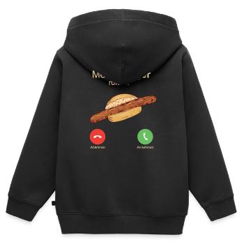 Thüringer Bratwurst Vatertag Grillen - Kinder Premium Organic Zip Hoodie - Schwarz - Hinten - AI Model Kid Male (0cm)