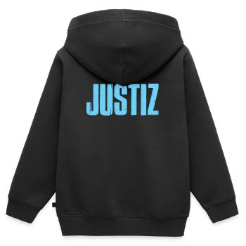 Justiz Justizia Gesetze Überprüfer - Kinder Premium Organic Zip Hoodie - Schwarz - Hinten - AI Model Kid Male (0cm)