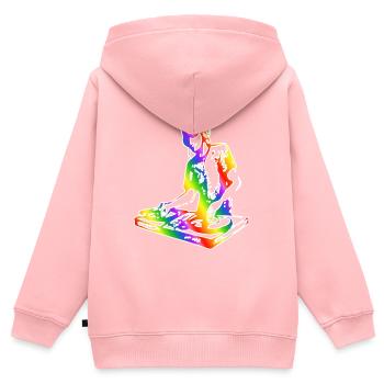 Disc jockey - Kids Premium Organic Zip-up Hoodie - rose - Back - AI Model Kid Female (0cm)