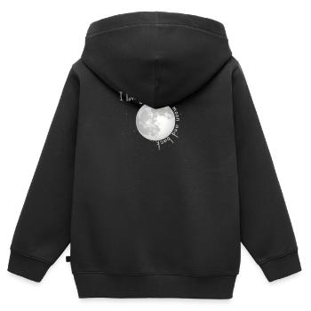 to the moon and back - Kids Premium Organic Zip-up Hoodie - black - Back - AI Model Kid Male (0cm)