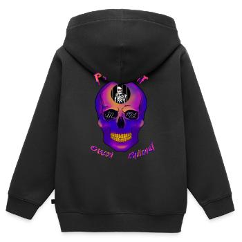 Prisonnier dans mon propre esprit - Sweat Premium à capuche zippé enfant bio - noir - Dos - AI Model Kid Male (0cm)