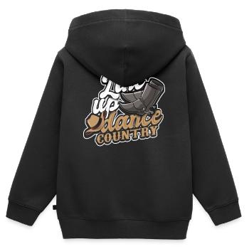Linedance musique country western danse sport - Sweat Premium à capuche zippé enfant bio - noir - Dos - AI Model Kid Male (0cm)