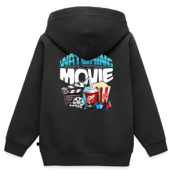 Kino Filme Television Hollywood Geschenk - Kinder Premium Organic Zip Hoodie - Schwarz - Hinten - AI Model Kid Male (0cm)