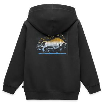 Bull Stock Market Trader Devisen Forex - Kinder Premium Organic Zip Hoodie - Schwarz - Hinten - AI Model Kid Male (0cm)