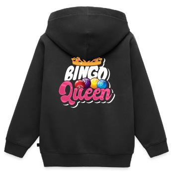 Bingo - Kinder Premium Organic Zip Hoodie - Schwarz - Hinten - AI Model Kid Male (0cm)