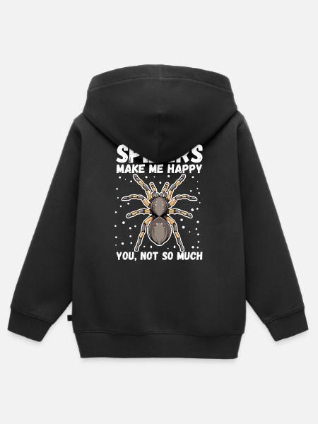 Spinne - Kinder Premium Organic Zip Hoodie - Schwarz