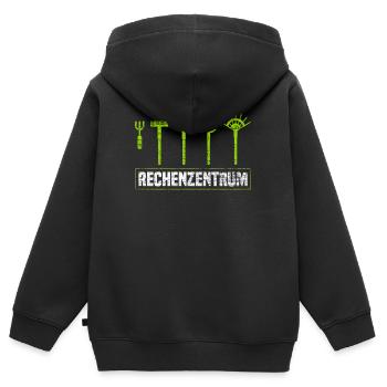Gärtner Gartenbau Geschenk - Kinder Premium Organic Zip Hoodie - Schwarz - Hinten - AI Model Kid Male (0cm)