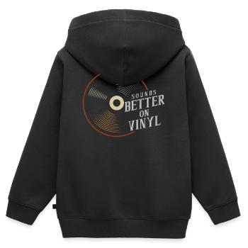 Sonne mieux sur un cadeau DJ Audiophile en vinyle - Sweat Premium à capuche zippé enfant bio - noir - Dos - AI Model Kid Male (0cm)