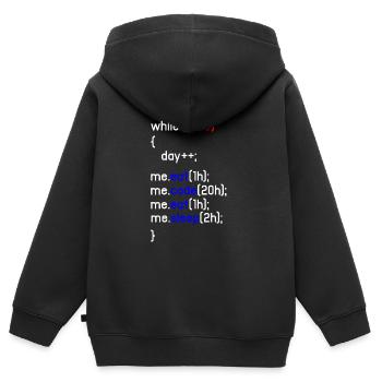HTML Coding Coder Programmierer Programmierung PC Geschenk - Kinder Premium Organic Zip Hoodie - Schwarz - Hinten - AI Model Kid Male (0cm)