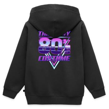 Das ist mein 80er-Jahre-Kostüm - Kinder Premium Organic Zip Hoodie - Schwarz - Hinten - AI Model Kid Male (0cm)