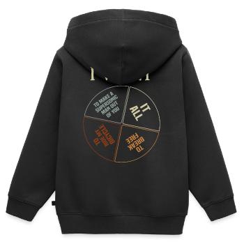 Musique rétro lyrique des années 80 - Je veux tout - Sweat Premium à capuche zippé enfant bio - noir - Dos - AI Model Kid Male (0cm)