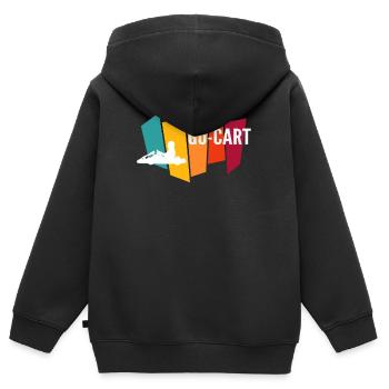 Go-cart - Kids Premium Organic Zip-up Hoodie - black - Back - AI Model Kid Male (0cm)