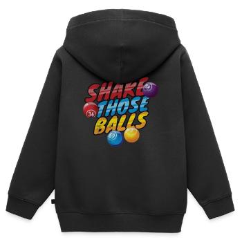 Bingo - Kinder Premium Organic Zip Hoodie - Schwarz - Hinten - AI Model Kid Male (0cm)