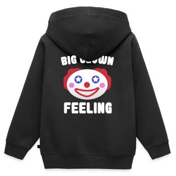 Big clown feeling for carnival Halloween circus - Kids Premium Organic Zip-up Hoodie - black - Back - AI Model Kid Male (0cm)