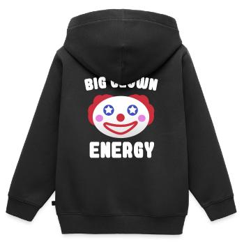 Big Clown Energy Meme Ella Lopez Design - Kids Premium Organic Zip-up Hoodie - black - Back - AI Model Kid Male (0cm)