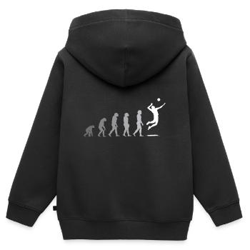volleyball volleyballer sport volleyball-team gesc - Kinder Premium Organic Zip Hoodie - Schwarz - Hinten - AI Model Kid Male (0cm)