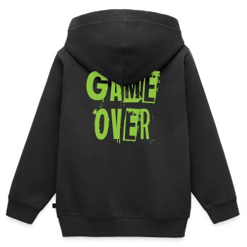 JEU PLUS - Sweat Premium à capuche zippé enfant bio - noir - Dos - AI Model Kid Male (0cm)