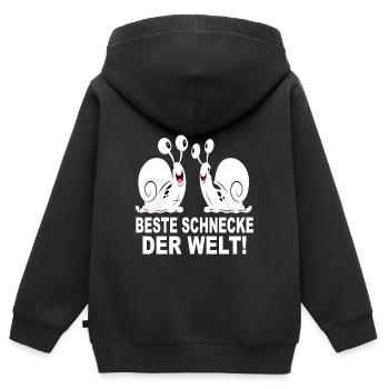 Schnecke Schneckenhaus Beste Freunde Welt Geschenk - Kinder Premium Organic Zip Hoodie - Schwarz - Hinten - AI Model Kid Male (0cm)