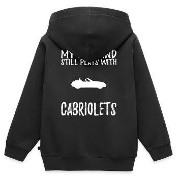 T-shirt cabriolet drôle mon mari joue toujours avec ca - Sweat Premium à capuche zippé enfant bio - noir - Dos - AI Model Kid Male (0cm)
