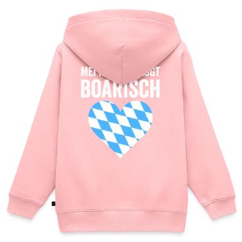 Boarisch Bayern Bayer Bayerisch Bairisch Bayrisch - Kinder Premium Organic Zip Hoodie - Rosa - Hinten - AI Model Kid Female (0cm)