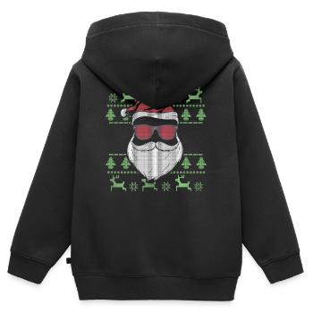 Weihnachten Ugly Christmas - Kinder Premium Organic Zip Hoodie - Schwarz - Hinten - AI Model Kid Male (0cm)