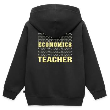 Ökonom Wirtschaft Wirtschaftslehrer Geschenk - Kinder Premium Organic Zip Hoodie - Schwarz - Hinten - AI Model Kid Male (0cm)