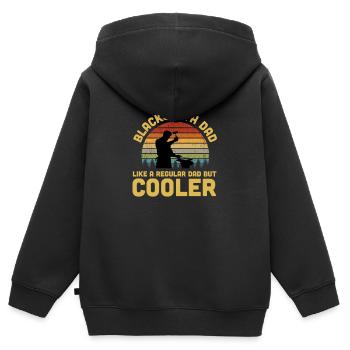 Vintage Retro Schmied Papa Vatertagsgeschenk - Kinder Premium Organic Zip Hoodie - Schwarz - Hinten - AI Model Kid Male (0cm)