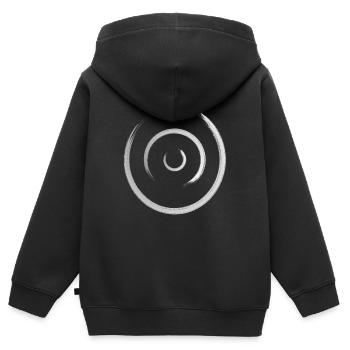 Cercles - Sweat Premium à capuche zippé enfant bio - noir - Dos - AI Model Kid Male (0cm)