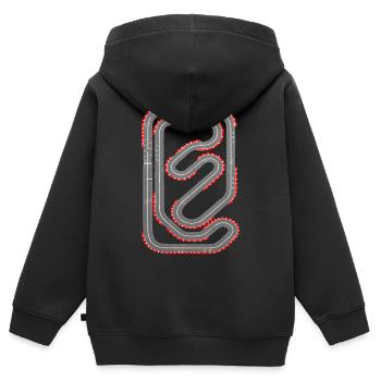 Spielteppich Rennstrecke Massage Rücken - Kinder Premium Organic Zip Hoodie - Schwarz - Hinten - AI Model Kid Male (0cm)