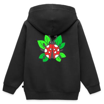 Marienkäfer Adoniskäfer Maikäfer Glückskäfer Glück - Kinder Premium Organic Zip Hoodie - Schwarz - Hinten - AI Model Kid Male (0cm)