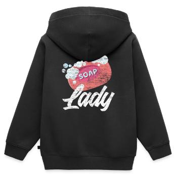 Seife machen Frau - Kinder Premium Organic Zip Hoodie - Schwarz - Hinten - AI Model Kid Male (0cm)