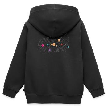Weltall Astronomie Nasa Milchstraße Geschenkidee - Kinder Premium Organic Zip Hoodie - Schwarz - Hinten - AI Model Kid Male (0cm)