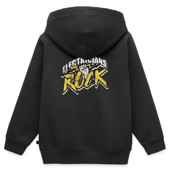 Électricien électrique électrique technologie flash cadeau - Sweat Premium à capuche zippé enfant bio - noir - Dos - AI Model Kid Male (0cm)