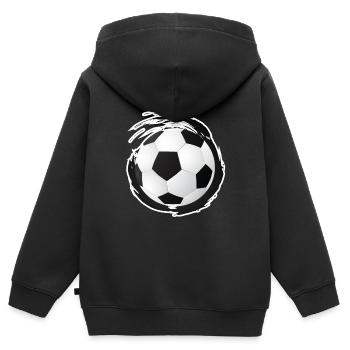 Fußball Fußballspiel Fußballer Fußballspieler - Kinder Premium Organic Zip Hoodie - Schwarz - Hinten - AI Model Kid Male (0cm)