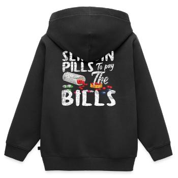 Apotheker - Kinder Premium Organic Zip Hoodie - Schwarz - Hinten - AI Model Kid Male (0cm)