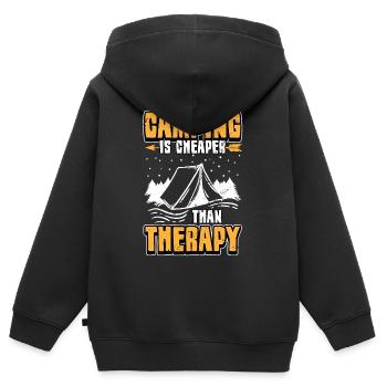 Camper - Kinder Premium Organic Zip Hoodie - Schwarz - Hinten - AI Model Kid Male (0cm)