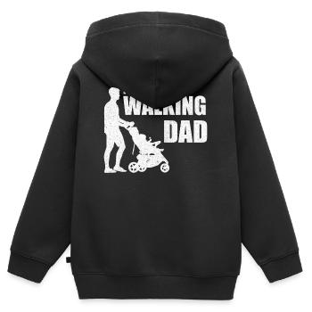 The walking dad - Kids Premium Organic Zip-up Hoodie - black - Back - AI Model Kid Male (0cm)