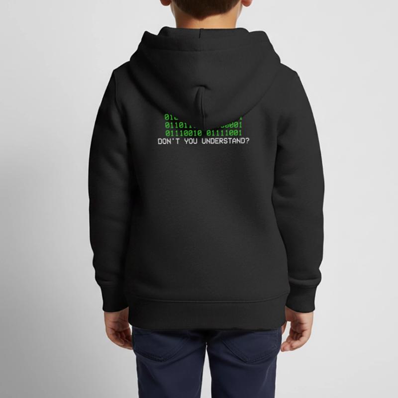 Binärcode Programmierer Informatik Binär Kinder Premium Organic Zip Hoodie