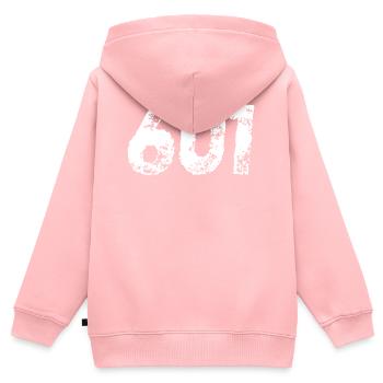 RDA  Trabi Idée de cadeau culte - Sweat Premium à capuche zippé enfant bio - rose - Dos - AI Model Kid Female (0cm)