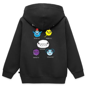 Immunsystem Zellen des Körpers, Biologie - Kinder Premium Organic Zip Hoodie - Schwarz - Hinten - AI Model Kid Male (0cm)