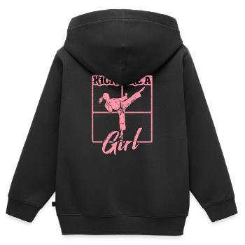 Martial Arts Martial Arts Women Girls - Kids Premium Organic Zip-up Hoodie - black - Back - AI Model Kid Male (0cm)