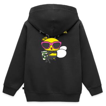 HUMMEL - Kinder Premium Organic Zip Hoodie - Schwarz - Hinten - AI Model Kid Male (0cm)