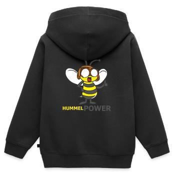 HUMMEL - Kinder Premium Organic Zip Hoodie - Schwarz - Hinten - AI Model Kid Male (0cm)