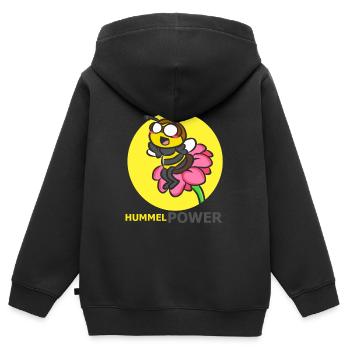 HUMMEL - Kinder Premium Organic Zip Hoodie - Schwarz - Hinten - AI Model Kid Male (0cm)