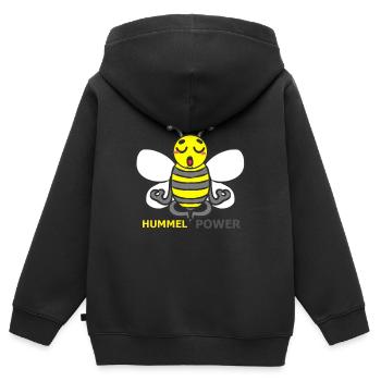 HUMMEL - Kinder Premium Organic Zip Hoodie - Schwarz - Hinten - AI Model Kid Male (0cm)