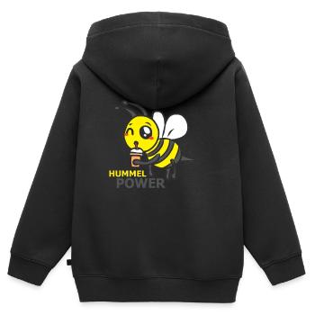 HUMMEL - Kinder Premium Organic Zip Hoodie - Schwarz - Hinten - AI Model Kid Male (0cm)